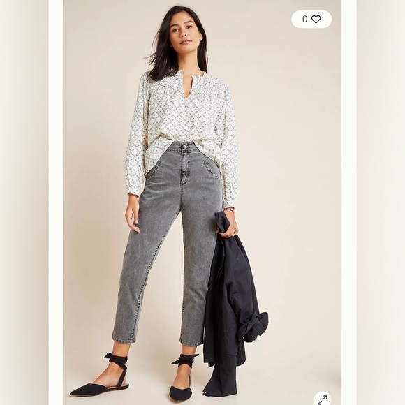 Pants - NWT $128 Anthropologie Amadi Lindy High-Rise Slim Straight Utility Pants